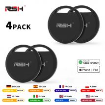 RSH 4PCS Tag GPS anti-smarrimento per Apple Airtag Sostituzione tramite Trova la mia app Localizzatore GPS Bluetooth per bagagli IOS MFi Key Finder