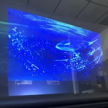 3D-holografische Folie, transparente Rückprojektionswand, 1,52 x 1,52 m, Projektor-Bildschirmfolie, einfach zu installieren