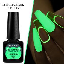 Quattro Ninfe 7ml Luminoso Top Coat Gel Smalto per unghie Glow-In-Dark Glitter Semi Permanente UV Nail Art Gel Vernis Per Il Design Del Manicure