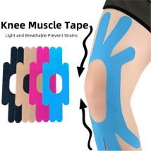 Nastro muscolare elastico pretagliato per supporto del ginocchio Nastro kinesiologico colorato Nastro sportivo traspirante impermeabile Nastro di tensione antitensione