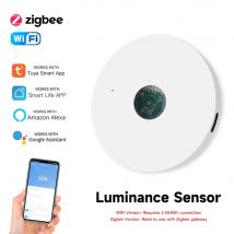 Tuya WiFi/ZigBee Lichtsensor, Helligkeitsensor, Beleuchtung, Helligkeitsdetektor, Hausautomation mit Smart Life Geräteverknüpfung