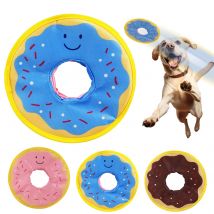 Hunde-Donuts, lautes Papierspielzeug, interaktiv für den Außenbereich, quietschender Ton, bissfest, geeignet für kleine und mittelgroße Hunde