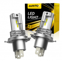 AUXITO 2 Pz H4 LED Lampadine per fari per auto moto 9003 HB2 CSP LED Lampada a fascio alto e basso Senza ventola Mini formato 6500K 12000LM