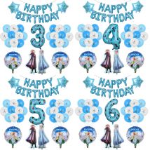 1set Frozen Princess Theme Balloon Set 32 pollici 3 4 5 6 numero Foil Globos per ragazza Happy