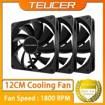 TEUCER FS12025 Ventola di raffreddamento per PC Ventola di raffreddamento per telaio PWM 4PIN 12CM adattata al computer desktop CPU