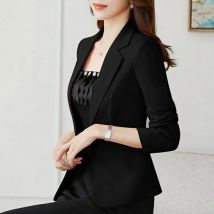 2024 Frühjahr und Herbst Damen anzüge für Arbeit und Freizeit im koreanischen Stil kurze Blazer jacke schwarz weiß beige