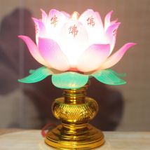 Bunte Lotus lampe buddhistische Desktop-Dekoration Licht für Heim meditation Anbetung Buddhismus Tempel