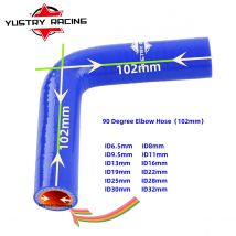 Blau 3-lagig Länge: 102mm 90-Grad-Winkel-Turbo/Ladeluft kühler/Einlass-Silikon kupplungs schlauch ID(mm): 6,5 8 9,5 11 13 16 19 22 25 28 30