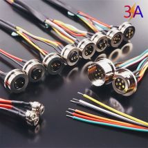 1 paar 2/3/4/5/6Pin Wasserdichte Hohe Strom Magnet Saug Frühling Pogo pin Männlich Weiblich Sonde DC Power Lade Magnetische Stecker