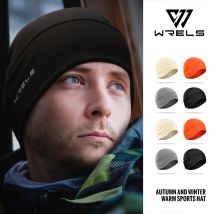 WRELS Winter Double-layer Warm Fleece Fabric Hats Windproof Outdoor Hiking Accessories Fishing Cycling Hunting Ski Warm Beanie