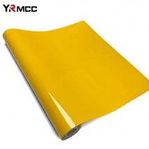 Adesivi per moto lucidi Adesivi per auto impermeabili Pellicola avvolgente in vinile Pellicola autoadesiva per decorazione gialla Pellicola fai da te per accessori auto