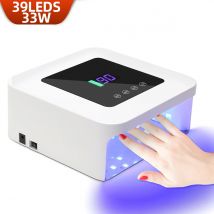39LEDS wiederaufladbare UV-LED-Nagellampe, professionelle kabellose Gel-Nagellack-Trocknungslampe für Maniküre mit eingebauter Batterie, Nagelkunst