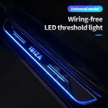 Acryl USB Power Moving LED Willkommen Pedal Auto Verschleiß Platte Pedal Tür-Schwellen Pathway Licht Für Seat Ibiza Leon Arona Ateca