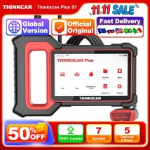 THINKCAR-THINKSCAN PLUS S4 S7 ABS SRS ECM System herramientas de diagnóstico de coche OBD2, escáner automático OBD 2, lector de código Coder, actualización gratuita