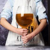 Extra große 3000 ml 106 Unzen riesige Weinglas- und Bierkrug-Kombination für Whiskypartys, Geburtstage, Hochzeiten – Spirituosenglas