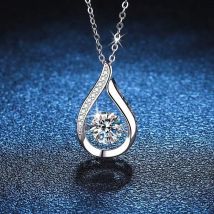 New 925 Sterling Silver Geometric Necklace Simple Personality Charming Women's Pendant Choker Birthday Gift Exquisite Jewelry
