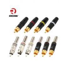 Original Neutrik's REAN RCA Connector Gold-plated Phono Audio Video Lotus Plug NYS373 Cable Connector NYS366 with Spring Tail