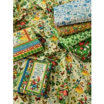 Cartoon Pilz Elf vier blättriges Kleeblatt Baumwoll stoff zum Nähen von DIY handgemachte Kleidung um einen halben Meter