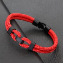New Fashion Lucky Red Rope Braclet Homme 4mm Black Handmade Milan Rope Arm Pulseira masculina Jewelry Accessories Hombre Joias