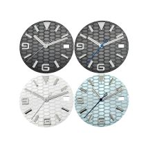 29mm NH35 Watch Dial With Watch Hands Cyan Luminous Fit NH35 Miyota 8215 8205 821a DG2813 3804 Watches Automatic Movement