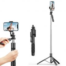 Kabelloser Selfie-Stick mit 1/4-Zoll-Schraubgriff, stabile Regenschirmstruktur, Stativständer für iPhone und Android, 1,8 m, super langer Stange