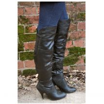 Schwarzer seitlicher Reißverschluss, ausgeschnittene Stiefel, dünner hoher Absatz, runde Zehen, modisch, sexy, cool, 2025, Winter, große Damenschuhe, Zapatillas Mujer