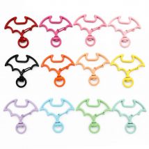 Fledermäuse Form Karabinerverschluss Haken Trigger Clips Schnallen Frühling Schnalle Karabinerhaken Split Schlüsselanhänger für Diy Schlüsselanhänger Zubehör