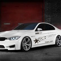 Bossnice 2pcs 1,6 m universelle Auto aufkleber Stern muster Auto Sport Styling Vinyl Auto klassische Karosserie Aufkleber Aufkleber für BMW E46 Civic