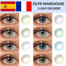 FR/ES Warehouse Lentes de contacto de color Magister de 3 días Lentes de contacto de color natural para ojos 1 par de lentes de contacto de ojos grandes marrones y azules
