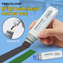 Finecolour 20 mm breite Marker, Alkohollinien-Skizzenmarker, Stift, Zeichnung, Kunstmarker für große Fläche, Malerei, Kunstbedarf, 1 Stück