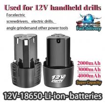 Neue 12V 4000mAh universal wiederaufladbare Lithium-Batterie für Elektroschrauber Bohrmaschine Mini Winkelschleifer Elektrowerkzeuge