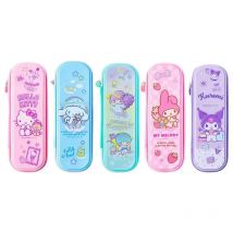 Sanrio Cartoon Student Pp Stoff Stift Box Mädchen Große Kapazität Schreibwaren Box Bleistift Box Student Lieferungen Schule Schreibwaren