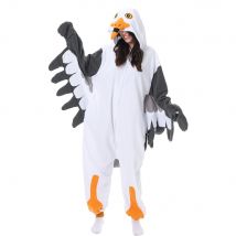 Stram pler Tier Kigurumi Pyjama Halloween Onesies Erwachsene Kinder Cartoon Möwe Pyjama Cosplay Party Kostüm Frauen Männer Homewear
