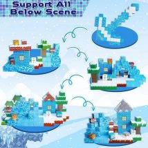100 stücke Magnetische Schnee Kabine Bausteine 3D Kreative DIY Schreibtisch Dekor Modell STEM Lernen Pädagogisches Spielzeug Urlaub Geschenk für Kinder