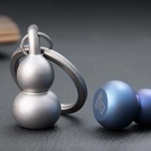 Luxus Titan Schlüsselbund Tasche Anhänger Hohe Grade Auto Männer Frauen Schlüssel Kette Beste vatertag Geschenk Schmuck Luck Kürbis zubehör