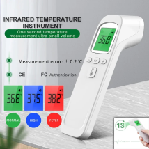AiQUE Termometro a infrarossi LCD digitale Misurazione del corpo Bambini Febbre per adulti IR Bambini Termometro senza contatto