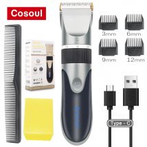Cortadora de pelo eléctrica profesional para hombres, adultos y niños, máquina de corte de pelo recargable, inalámbrica