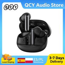 Auriculares inalámbricos QCY MeloBuds N50 con cancelación activa de ruido (ANC) híbrida adaptativa, Bluetooth 5.4, 6 micrófonos, controlador dinámico ENC de 12 mm, 28 horas de reproducción, modo