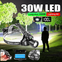 2025 Potente faro a luce forte Lampada frontale a LED ricaricabile ad alta potenza Torcia frontale a lungo raggio 3500M Torcia da campeggio Pesca