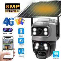 Kamera Solaire Wifi Exterieur Sans Fil 8MP Dual Objektiv Smart Home Cam Sicherheit Schutz Wasserdichte Outdoor 360 Monitor Baby Cam