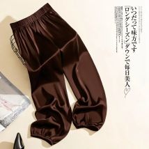 Frühling Sommer frauen Feste Elastische Hohe Taille Raffen Casual Harlan Gebunden Laterne Sport Hosen Mode Büro Dame Hosen
