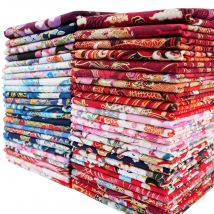 5 Stück 25 x 25 cm/50 x 50 cm Quadrate Baumwolle Handwerk japanische Stofftücher für DIY Bündel Patchwork Quilten Nähen Artcraft