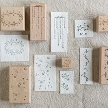 Simpatici timbri Lucky Star per scrapbooking e artigianato - Decorazioni creative in carta Hobby Fai da te Sigillo in legno Forniture artigianali per diario