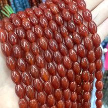 8mm natürliche Reisform bunte Achate lose Abstand halter Perlen für Schmuck machen Charme DIY Armband Halskette Zubehör