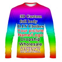 Mode Persönlichkeit Benutzerdefinierte Frauen/männer Diy Custom Design Gedruckt Langarm T Shirt Paar Foto Hip Hop T-shirts Top