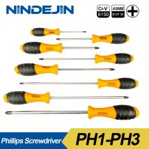 NINDEJIN 1pc elektrische magnetische schraubendreher werkzeuge PH0 PH1 PH2 PH3 CR-V phillips schraubendreher PP griff