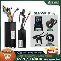 Controller sinusoidale Ebike a 3 modalità 17A 26A 30A 40A con display M5 M9 per accessorio kit di conversione bicicletta elettrica 250W-2000W