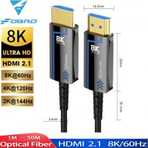 8K HDMI 2.1 Feines Glasfaserkabel 8K60Hz 4K120Hz HDMI-Kabel Dynamisches 48 Gbit/s HDR/eARC/HDCP für HD TV PS5 Blu-ray-Geschwindigkeitscomputer
