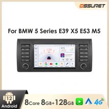 Radio con Android para coche, reproductor Multimedia estéreo con pantalla inteligente, Carplay, para BMW E39, E53, X5, 1995 -2003, 7862
