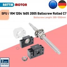【Stock UE】SFU / RM 1204 1605 2005 Vite a ricircolo di sfere C7 arrotolata + dado a ricircolo di sfere + supporto terminale BK BF + alloggiamento dado a ricircolo di sfere Parte CNC